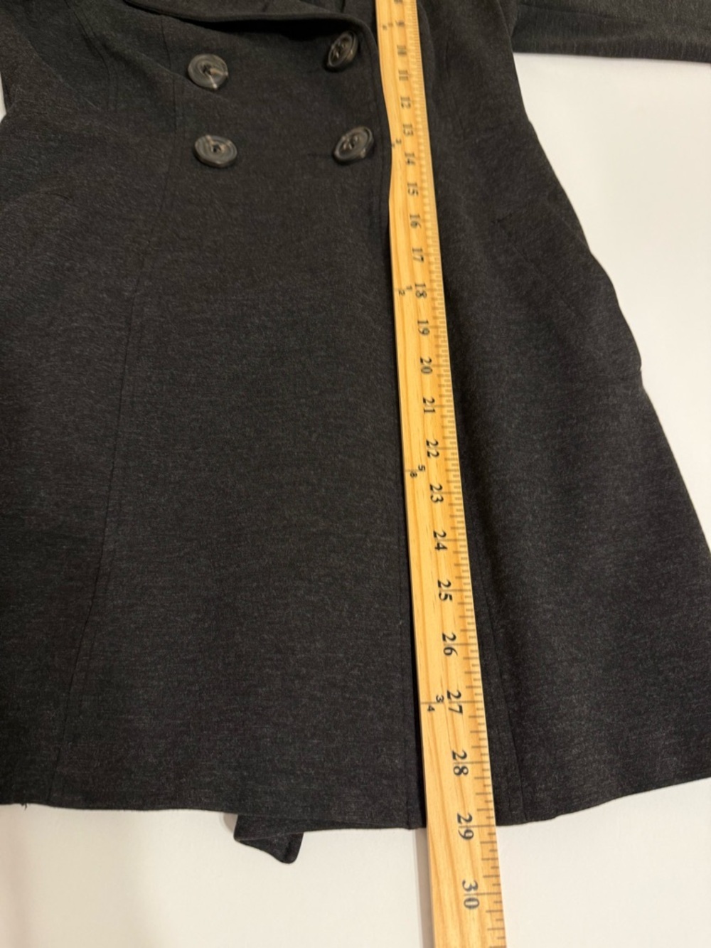CAbi Ponte Knit Double Breasted Trench Pea Coat XS Dark Grey Charcoal Casablanca - Picture 9 of 16